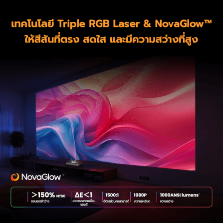 โปรเจคเตอร์ YABER K300S LASER PROJECTOR สีดำ UST คมชัด 1080P สว่าง 1000 ANSI ลำโพง JBL_6